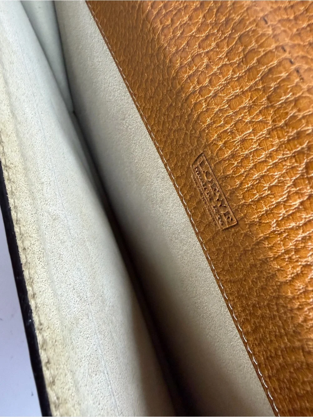 Vintage Loewe Textured Brown Leather Briefcase